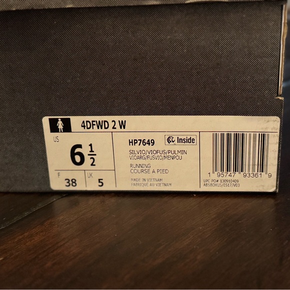 Adidas 4DFWD 2 Size 6.5 6 1/2 Running Shoe Silver Violet Violet Fusion Pulse Min - Picture 6 of 12